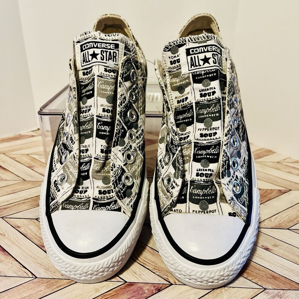Converse Andy Warhol Sneakers M 4.5 W 6.5 Pop Art Edition Campbell Soup Black